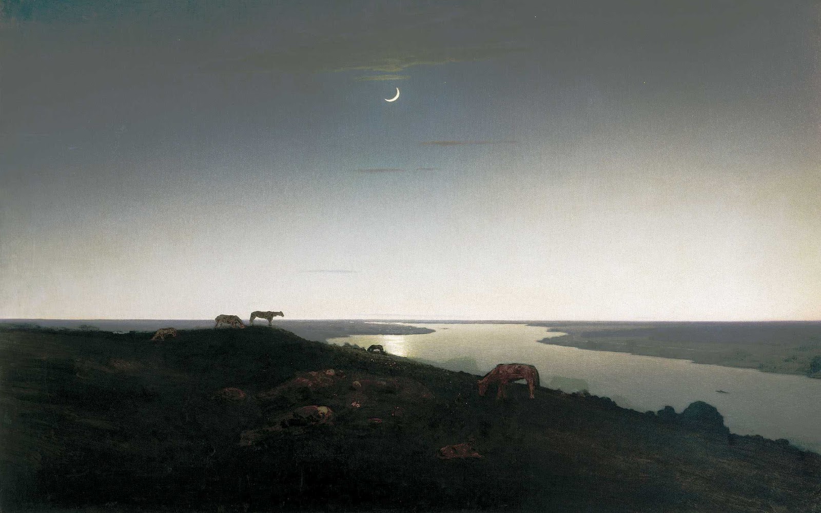 Night Watch. Arkhip Kuindzhi, 1905-1908. Oil on canvas.